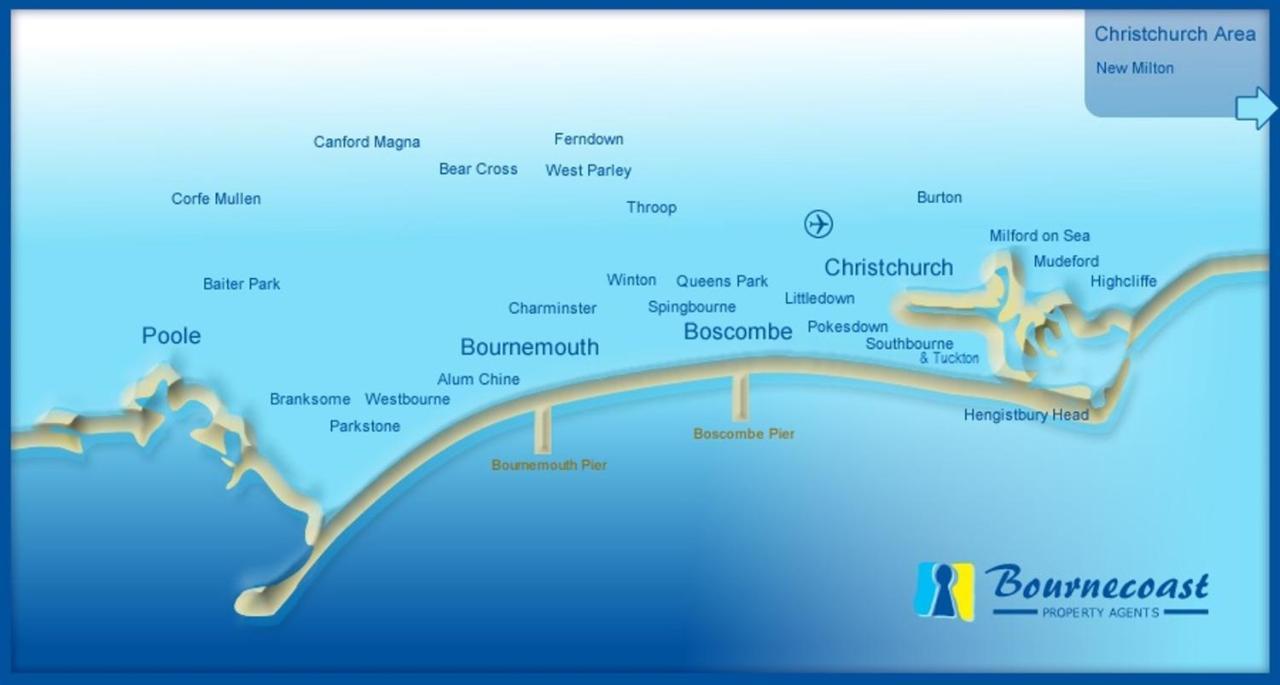 Bournecoast - Stylish Flat With Balcony - Sea Views - 10 Min Walk To Beach - Parking - Wifi - Fm8407 Bournemouth Buitenkant foto